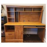 Brown Wooden Desk 59.5"x24.5"x56"