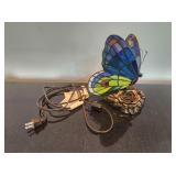 Vtg.. Tiffany Style Stained Glass Table Lamp