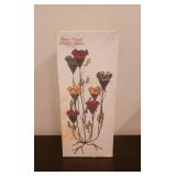 Glass Flower Tealight Holder