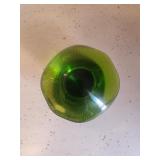 Vtg. Green Viking Uranium Glass Mushroom