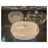 3 Glass Serving Dishes