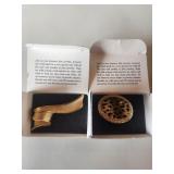 2 Lady Remington Brooches