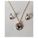 Gold Tone Necklace and Earring Set