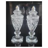Vintage Crystal Salt and Pepper Shakers