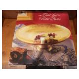 Gold Leaf Footed Platter