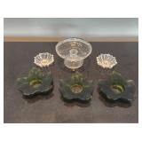 2 Sets of Candleholder w/ Candy Dish