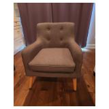 Gray Upholstered Armchair 24"x25.5"x32"