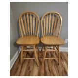Two Windsor Chairs 17.5"x42"