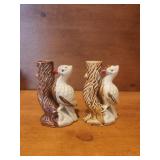 Two Vtg.. Bird Candleholders