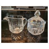 Vintage Crystal Sugar and Creamer Dish
