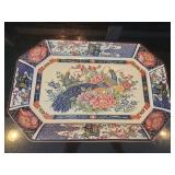Vtg. Japanese Imari Porcelain Platter 16"x11"