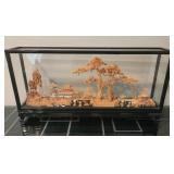 Vintage Chinese Cork Art 23"x4"x11.5"