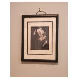 Framed Cross-Stitch Design and Floral Wall Art