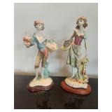 Ceramic Porcelain Girl and Boy Figurines