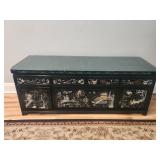 Korean Black Lacquer Mother of Pearl Cabinet