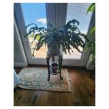 False Christmas Cactus w/ Wrought Iron Stand
