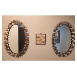 Two Decorative Wall Mirrors and Wall Plaque
