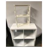 Set of White Shelf Units with Decorative Details