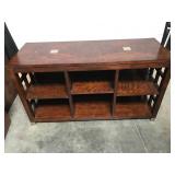 Oak Console Table with Open Shelving