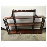 Mahogany Shelf Unit With Drawers, 42.5ï¿½6 Inches