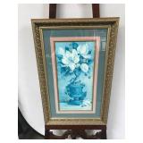 Floral Artwork by Barbara Mock, Framed, 22.25ï¿½34.5