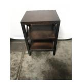 Wooden Three-Tier Shelf Unit, 15x17x24 Inches