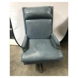 Pennsylvania House Blue Leather Office Chair
