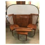 Oak Table with 4 Chairs, 48x36x30