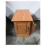 Wooden Side Table With Storage Compartment