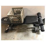 Marcy Workout Bench With Weights and Dumbbells