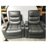 Serta Leather Reclining Theater Seating with Power