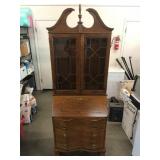 Golden Oak Secretary Desk With Hutch by Jasper Cab