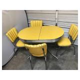 Mid-Century Gate City Yellow Dining Set with Chrom