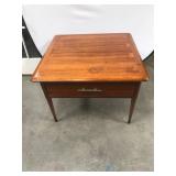 Mid-Century Modern Side Table with Drawer, 28.5x27