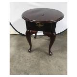 Craftmart Mahogany Oval Side Table with Drawer