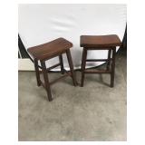 Pair of 45-Inch Tall Coaster Wooden Stools