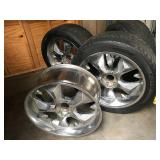 Set of Four Chrome Wheels with Toyo Tires