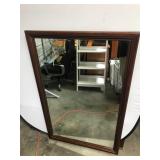 Wall Mirror with Wooden Frame, 34ï¿½52 Inches