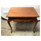 Mahogany Side Table with Pull-Out Tray