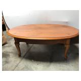 Ethan Allen Oval Wooden Coffee Table