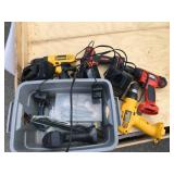 Lot of DeWalt and Black & Decker Cordless Drills