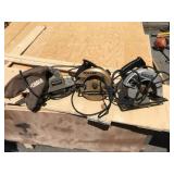 Lot of Three Power Saws: Skilsaw, Porter-Cable, Cr