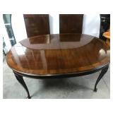 Walnut Dining Table with Leaf Extensions, 104 Inch