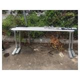 Adjustable Aluminum Workbench with Clamps
