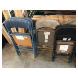 Set of Four Folding Chairs in Mixed Finishes and U
