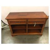 Cherry Console Table with Shelves and Drawers 48x1