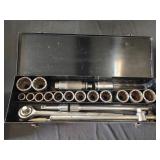 3/4" Ratchet and Jumbo Sockets in Case