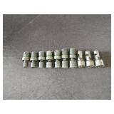 10 Snap On Swivel Sockets - 3/8" Drive