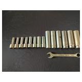 14 Matco Sockets and 1 Wrench