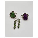Sterling Rings & Drop Earrings